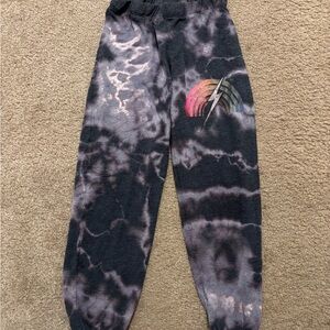 Firehouse Tie-Dye Joggers with Lightning Bolt girls S